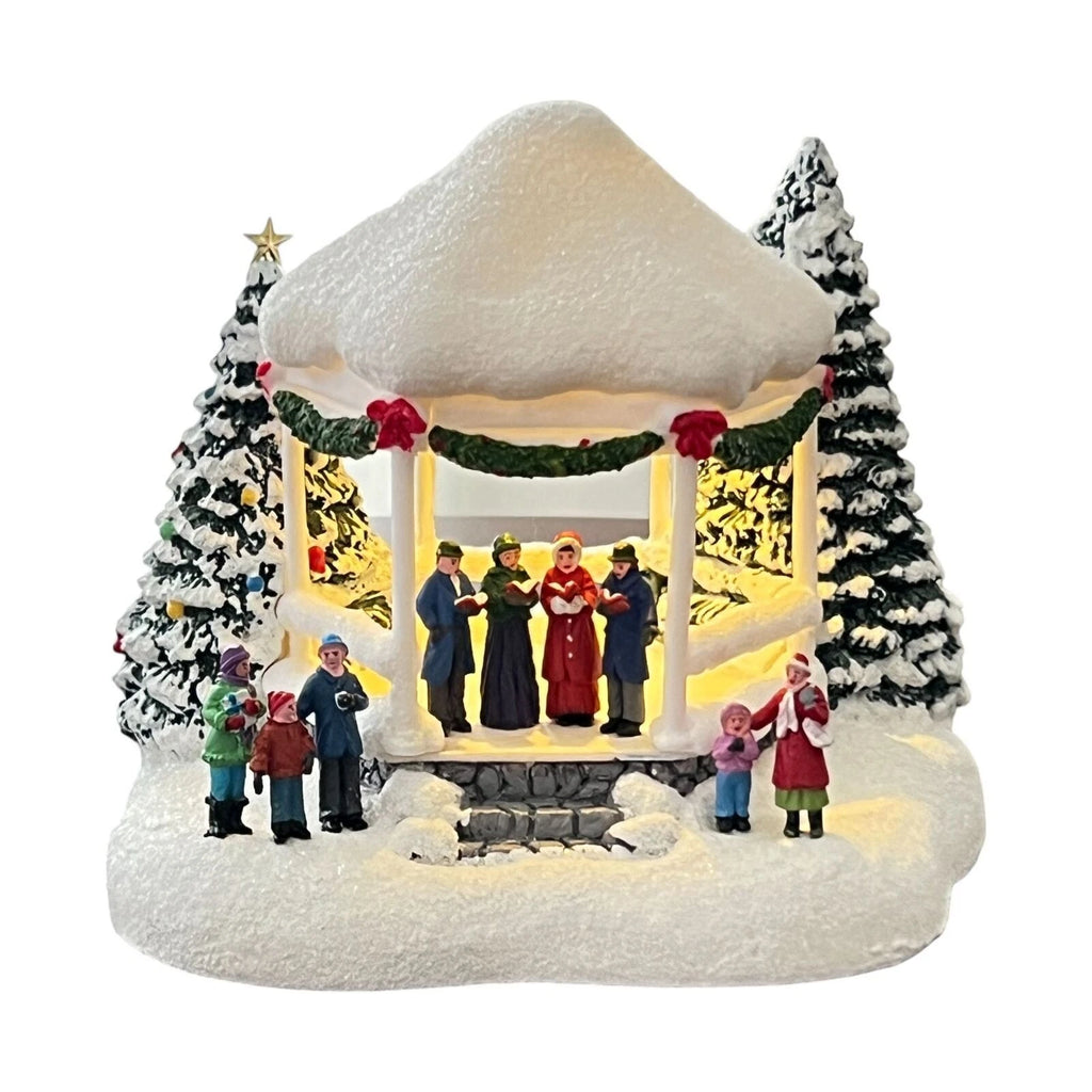 Thomas Kinkade Sweet Sounds of Christmas Lighted Gazebo 2023 Teleflora