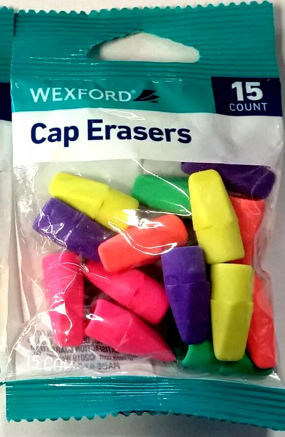 Wexford Cap Neon Erasers 15 Count
