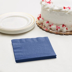 Paper Beverage Napkins, Navy