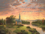 THOMAS KINKADE - Sunrise Chapel Tempered Glass Cutting Board