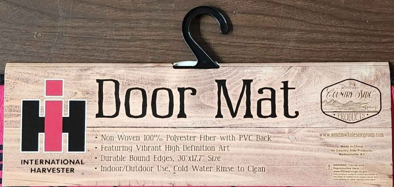 COUNTRY SIDE DOOR MAT: IH Welcome Farmall Dirty Job