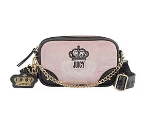 Juicy By Juicy Couture Velour Gift Box Set Crossbody Bag Pink