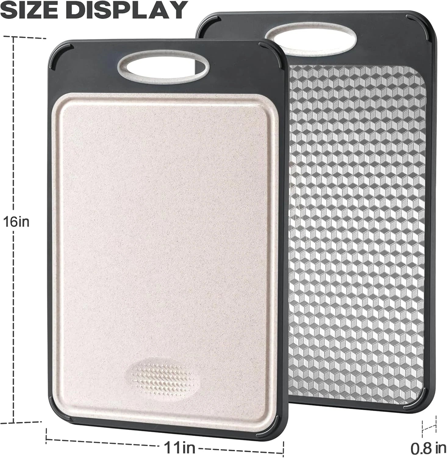 Stainless Steel Cutting Board | Double-Sided Chopping Boards for Kitchen | Large
