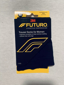 Futuro Trouser Socks For Women, Mild Compression 8-15 mmHg, Size M