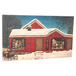 Light Up LED Picture Antique Christmas Store Sleigh Lighted Canvas (Batteries Not Included) 12" x 20"&nbsp;
