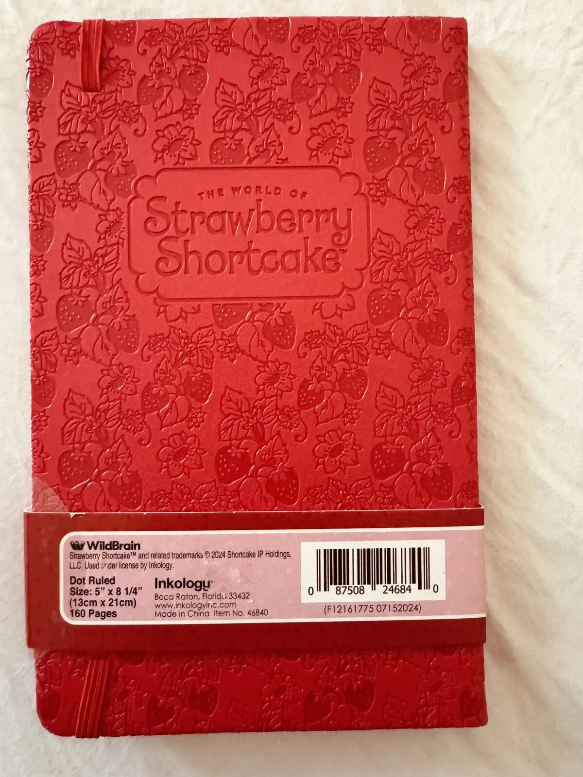 Red Strawberry Vegan Leather Journal