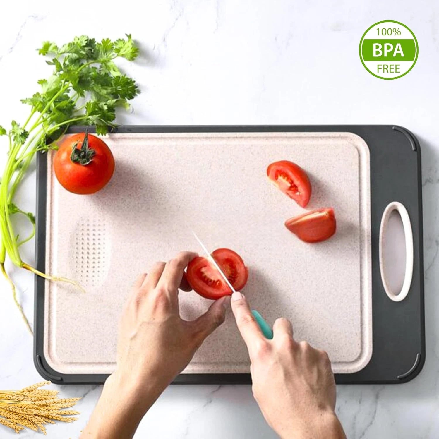 Stainless Steel Cutting Board | Double-Sided Chopping Boards for Kitchen | Large