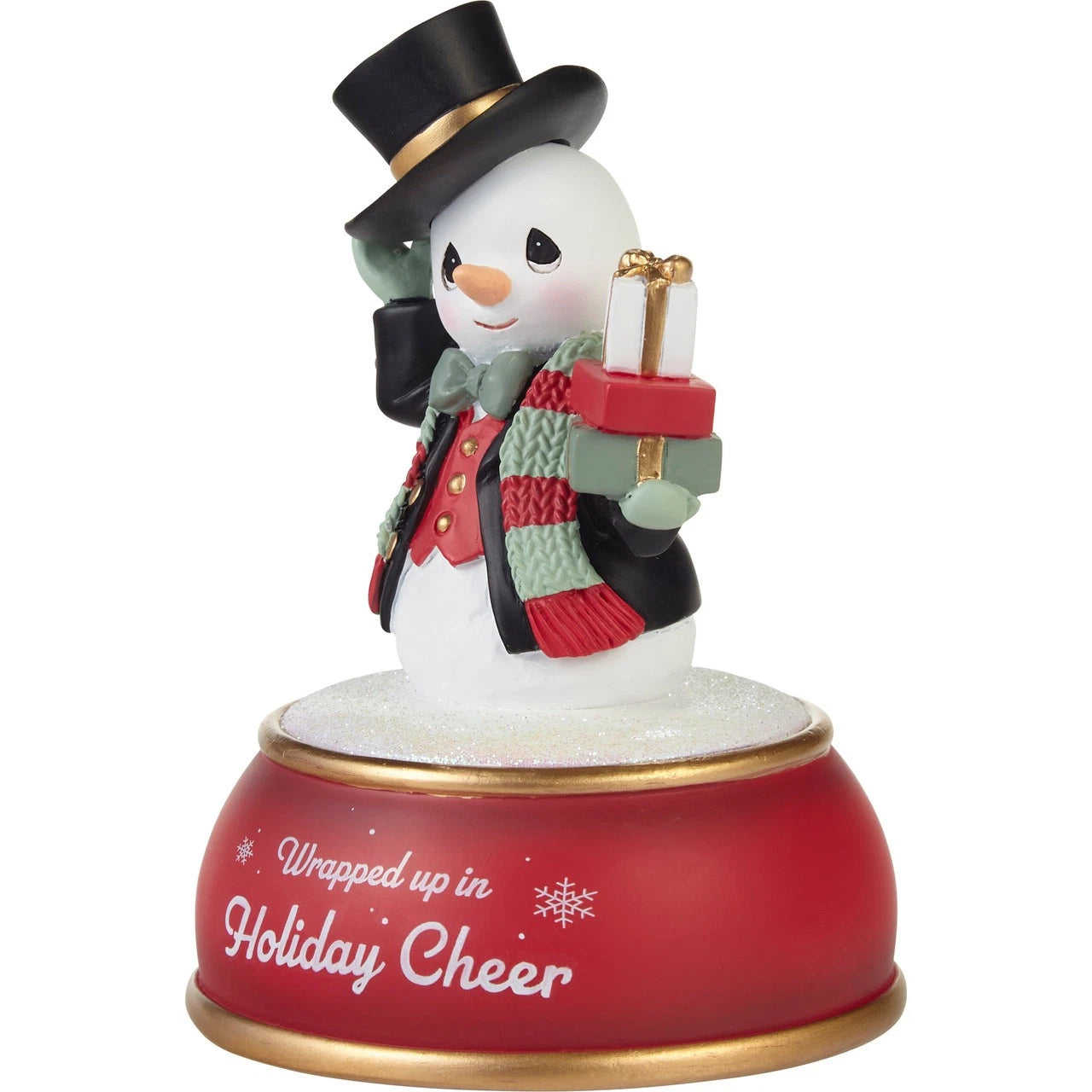 Precious Moments Wrapped Up In Holiday Cheer Snowman Christmas Musical