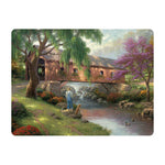 TEMPERED GLASS CUTTING BOARD - THOMAS KINKADE - THE OLD FISHING HOLE