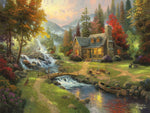 Tempered Glass Cutting Board THOMAS KINKADE 16" X 12" X 1/4"-Mountain Paradise