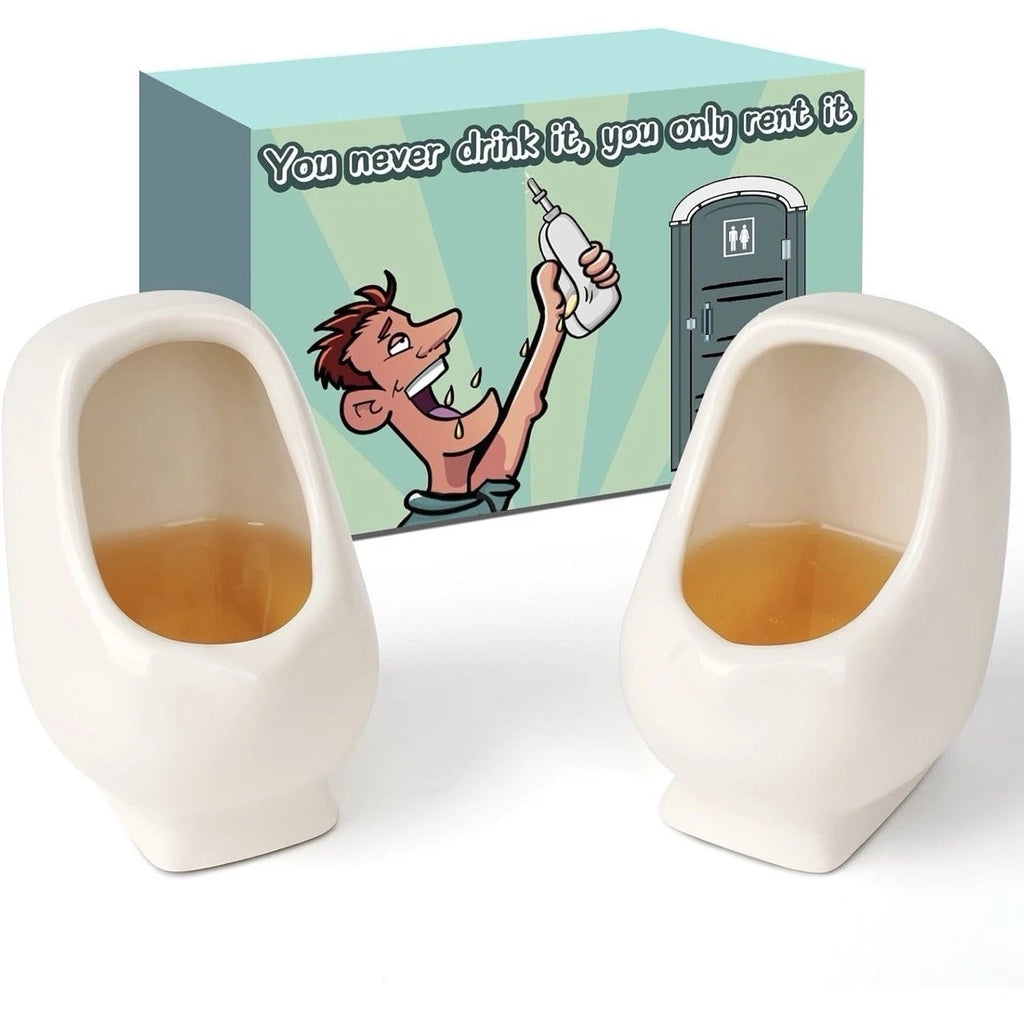 Novelty Urinal Glasses* White Elephant Gifts*Gag Gift*Stock Stuffers*-Comes with 4 Glasses