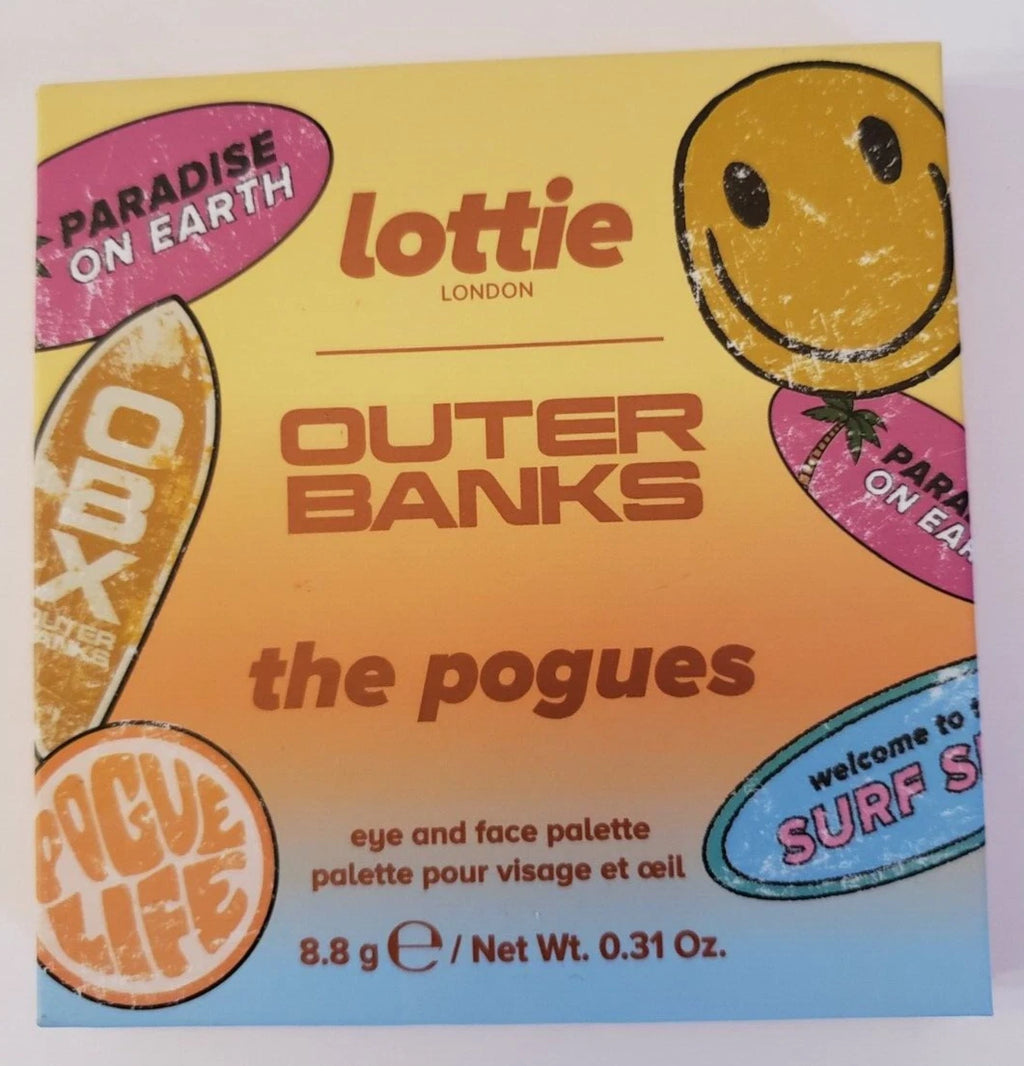LOTTIE LONDON X OUTER BANKS THE POGUES FACE & EYESHADOW PALETTE PINKS GOLDS