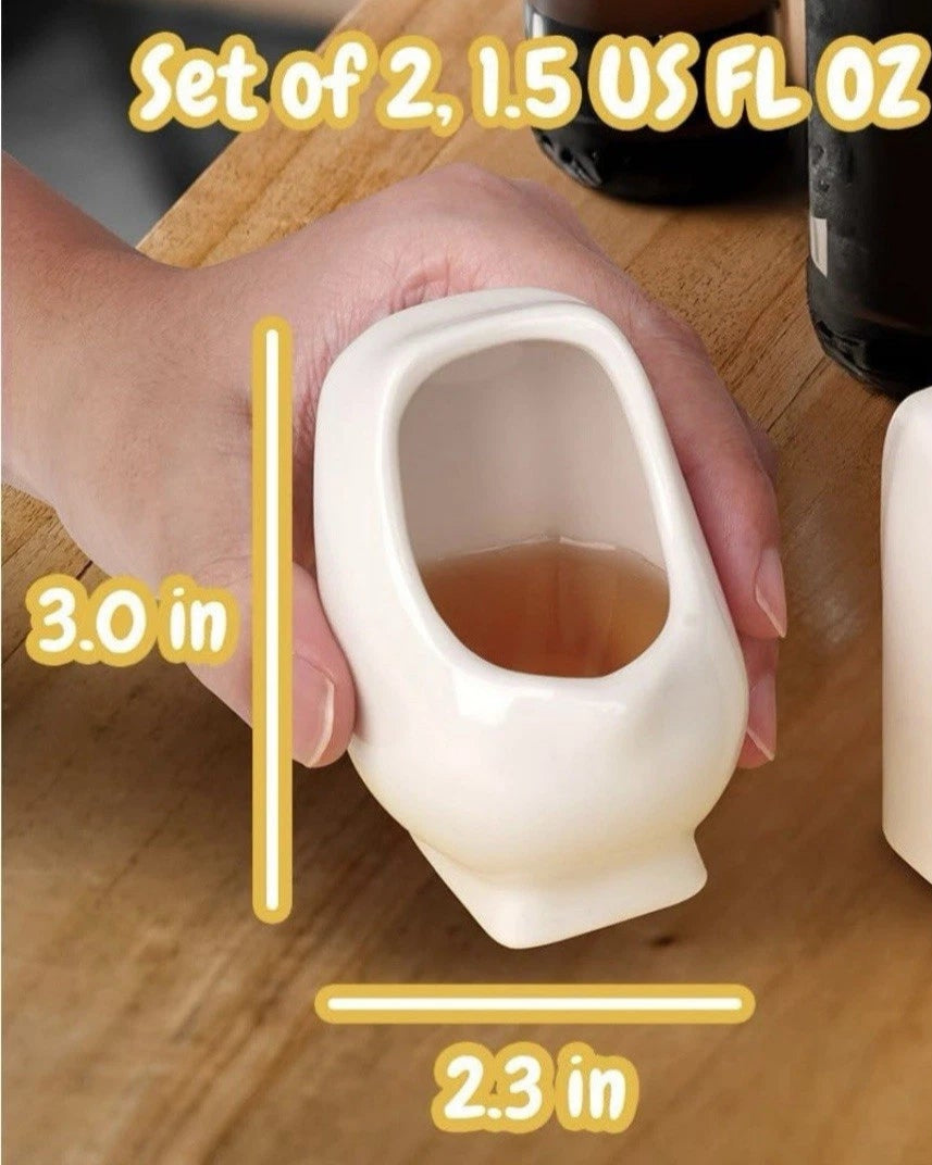 Novelty Urinal Glasses* White Elephant Gifts*Gag Gift*Stock Stuffers*-Comes with 4 Glasses