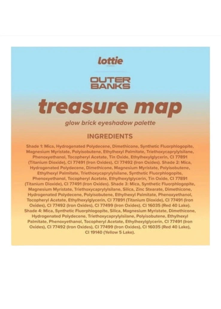 Lottie London X Outer Banks Treasure Map Glow Brick, Bronzing Face Powder, 0.28