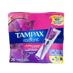 Radiant Tampons | Unscented | 26 Count | 12 Light & 14 Regular
