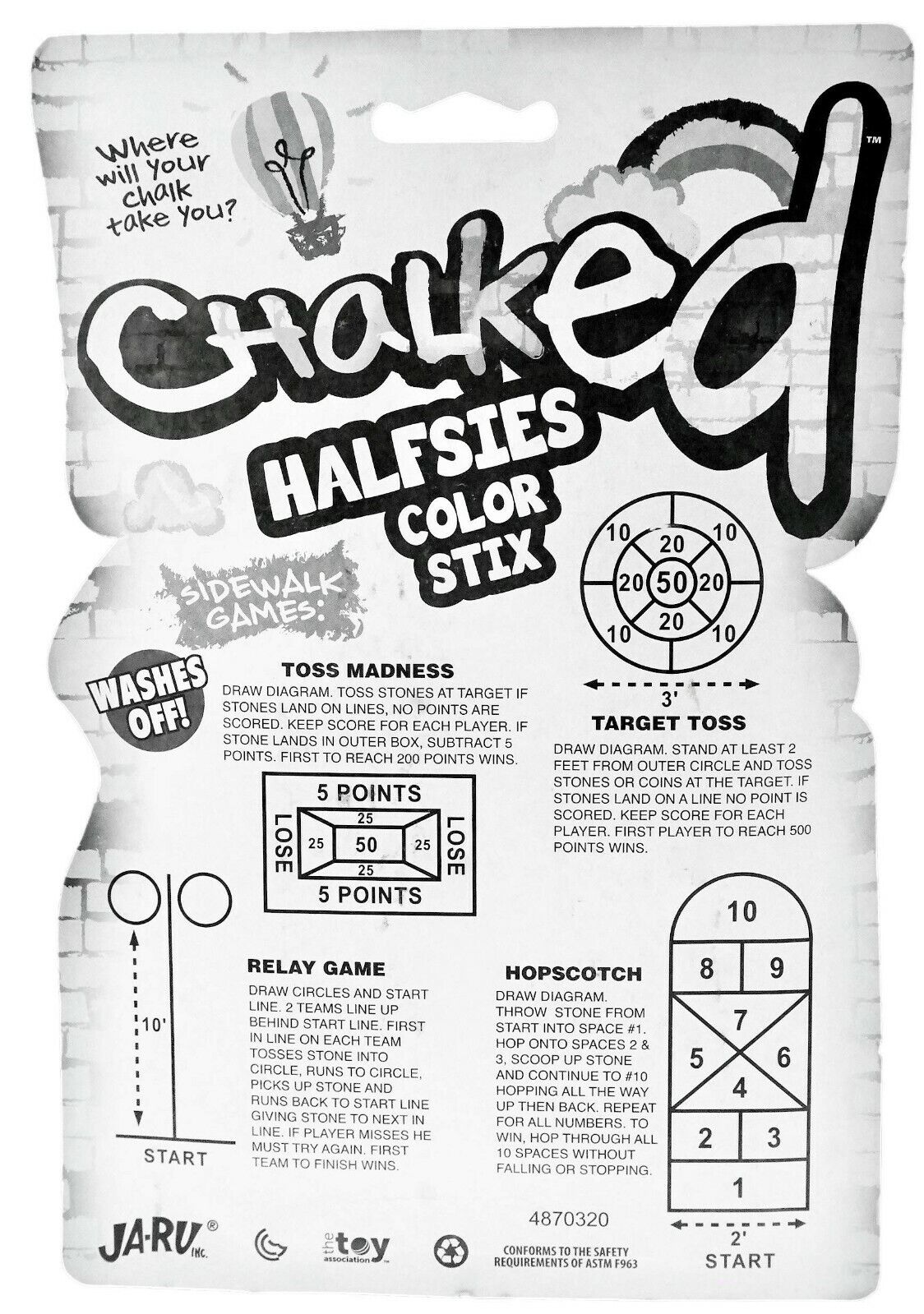 Chalked Halfsies Color Stix Multicolored Chalk Fun for Sidewalk