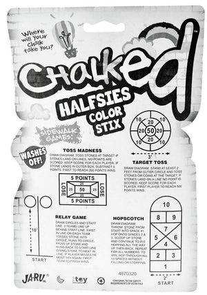 Chalked Halfsies Color Stix Multicolored Chalk Fun for Sidewalk