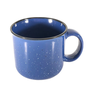 4ct Von Pok & Chang Speckled Blue Ceramic Marlboro Coffee Mugs Cups