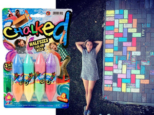 Chalked Halfsies Color Stix Multicolored Chalk Fun for Sidewalk