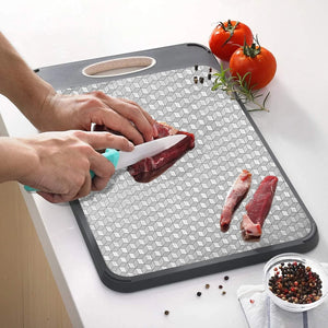 Stainless Steel Cutting Board | Double-Sided Chopping Boards for Kitchen | Large
