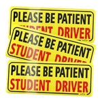 3pcs Student Drive Magnet for Car, Please Be Patient --Black & red Magnet New Drivers