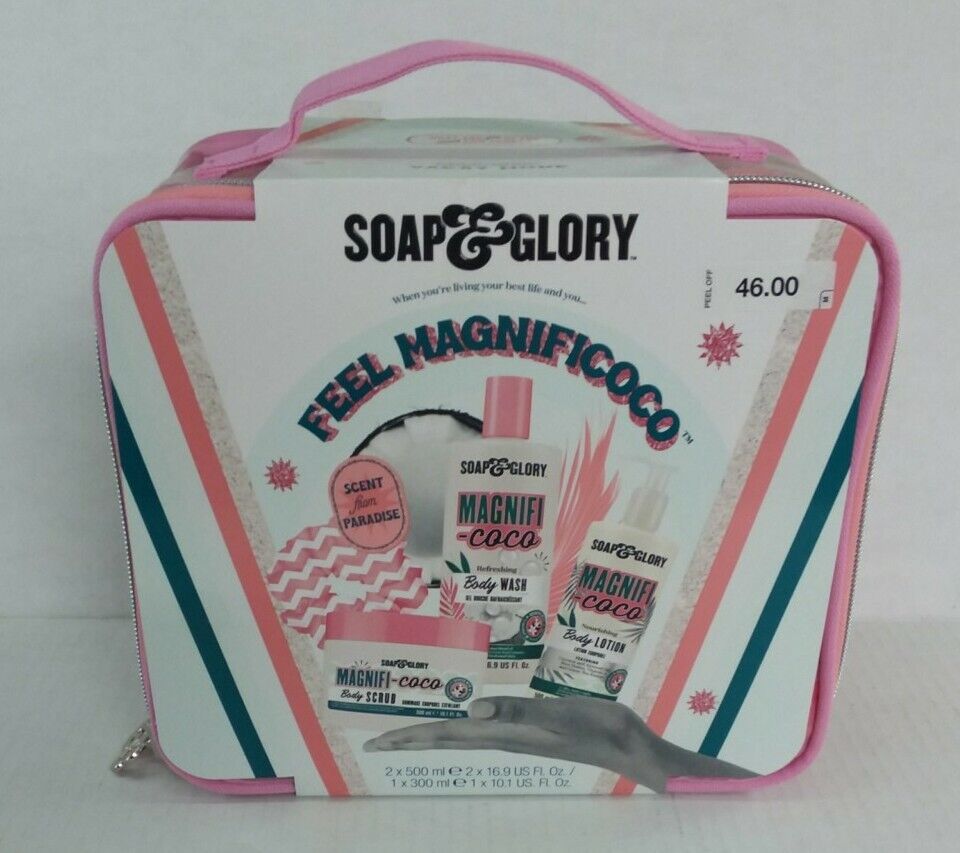 Soap And Glory Feel Magnificoco Gift Set Body Scrub Wash Lotion
