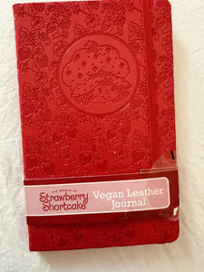 Red Strawberry Vegan Leather Journal