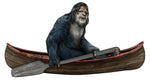 Metal Wall Decor Sasquatch/Bigfoot in Canoe 24" x 13"