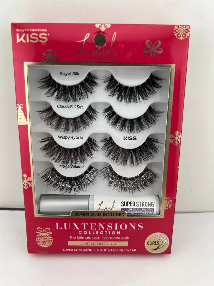 Kiss Lash Couture Luxtensions Collection 4 Pairs Eyelashes & Glue 91236