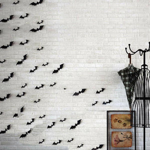 DIY Halloween Party Supplies PVC 3D Decorative Scary Bats Set, 28pcs, Black