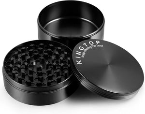 KINGTOP Grinder, Large 3" Spice Grinder (Black)