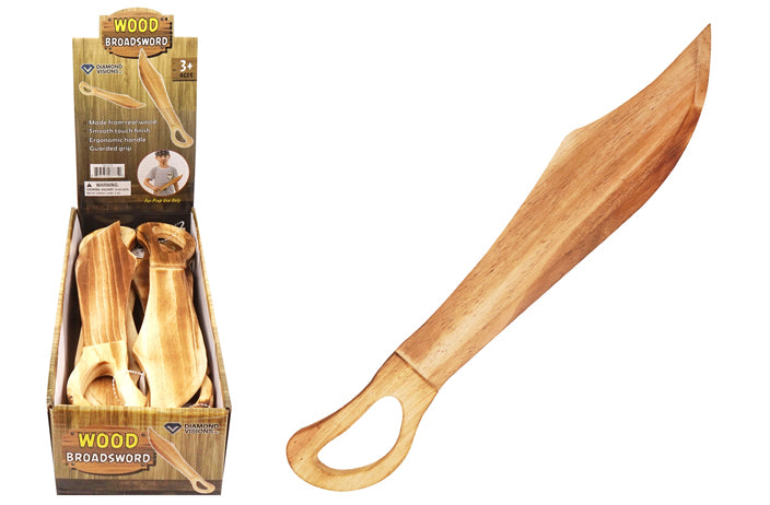 Wood Broad Sword (16") (Pirate Style)