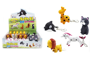 Novelty Animal LED KEYCHAIN with SOUND (Choose -Whale, Lion, Giraffe, Unicorn, Cat)