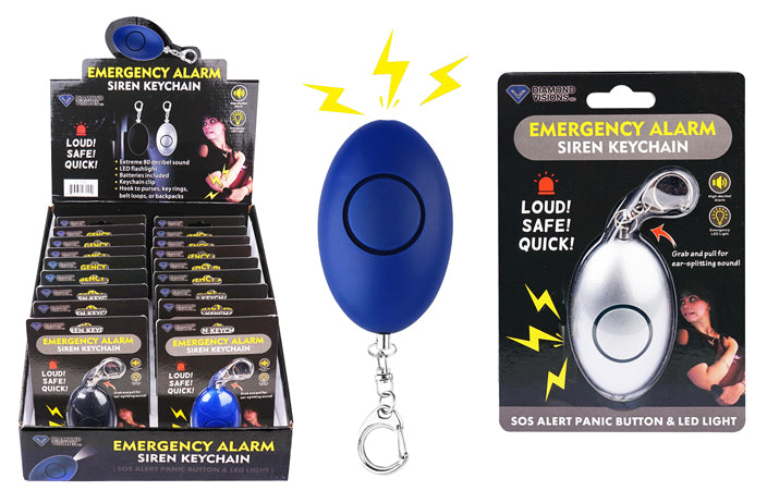 EMERGENCY SIREN KEYCHAIN WITH LED LIGHT