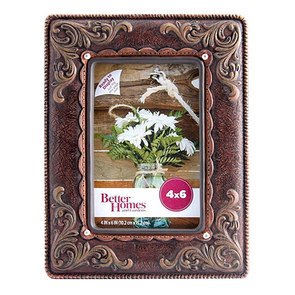 Better Homes & Gardens Brown Resin Frame w/Pearls 4x6