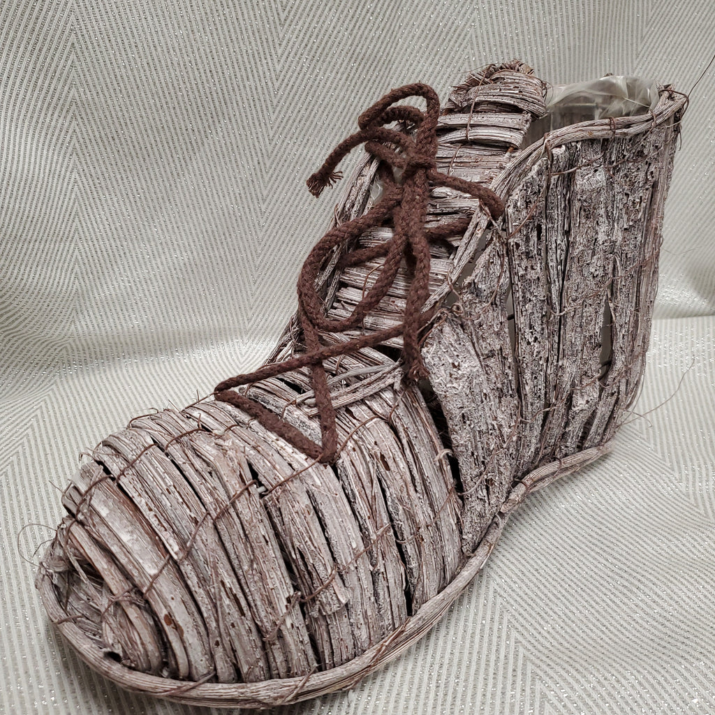 Wooden Casual Shoe Basket Planter