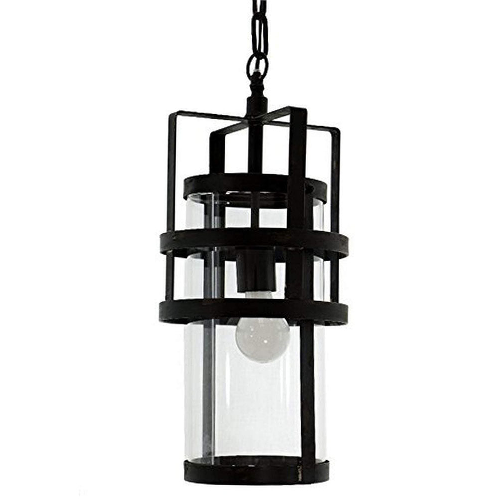 Renaissance 2000 Industrial Chandelier Rustic Black Metal 8.15x8.15x59
