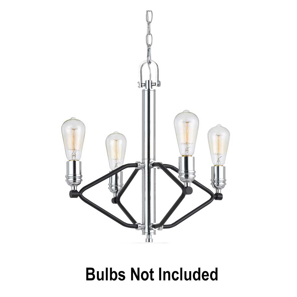 Cal Lighting George Chandelier 4 x 60Watt Metal 19x19x19H