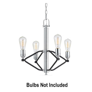 Cal Lighting George Chandelier 4 x 60Watt Metal 19x19x19H