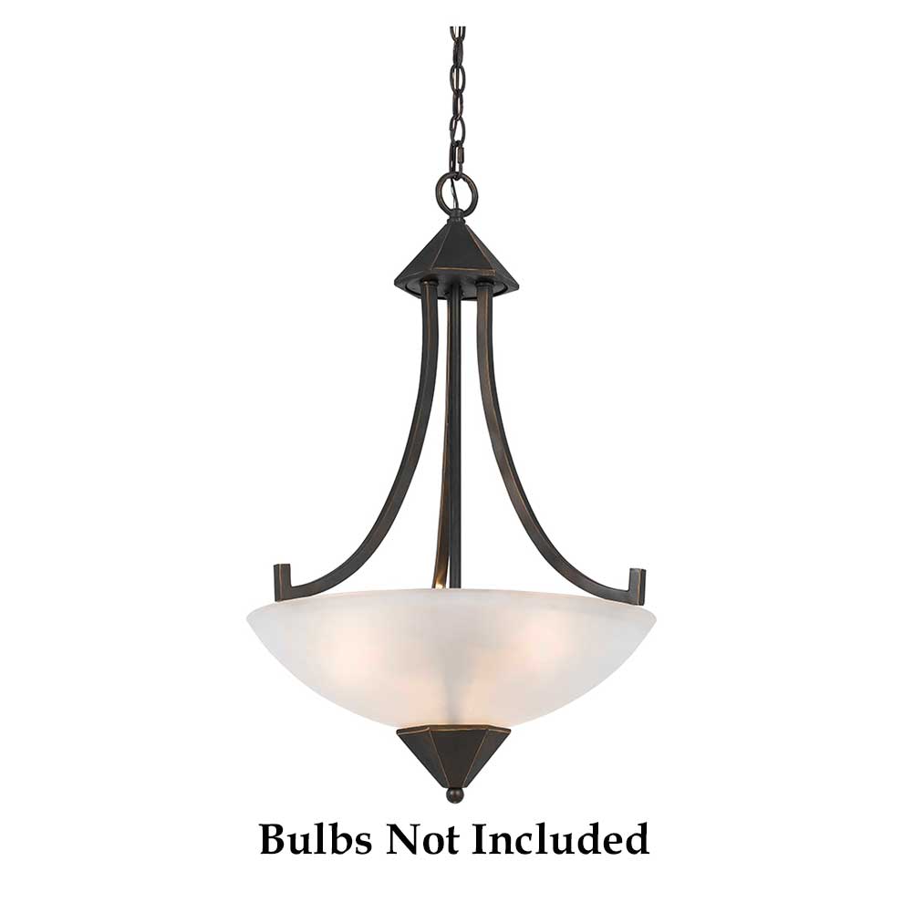 Cal Lighting 3 Light Pendant 60W x 3 Glass & Metal 18.5x25H
