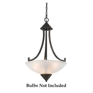Cal Lighting 3 Light Pendant 60W x 3 Glass & Metal 18.5x25H