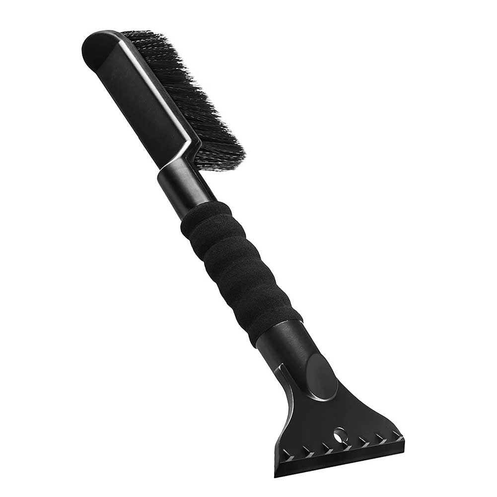 Oxgord 2-in-1Snow Brush/Ice Scraper Black Plastic w/Soft Bristles 16.5x5x1.25
