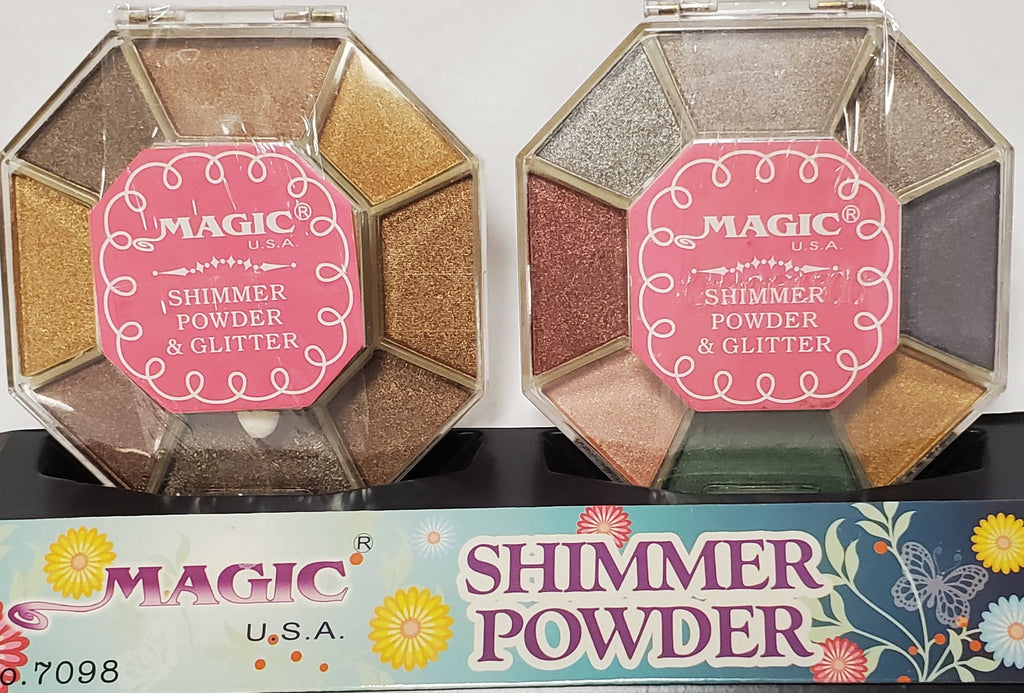 Magic Shimmer Powder & Glitter Eye Shadow 8 Color Compact