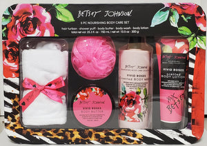 Betsey Johnson 5 Piece Nourishing Body Care Gift Set - Vivid Roses