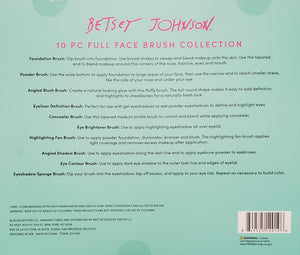 Betsey Johnson 10 Piece Full Face Brush Collection