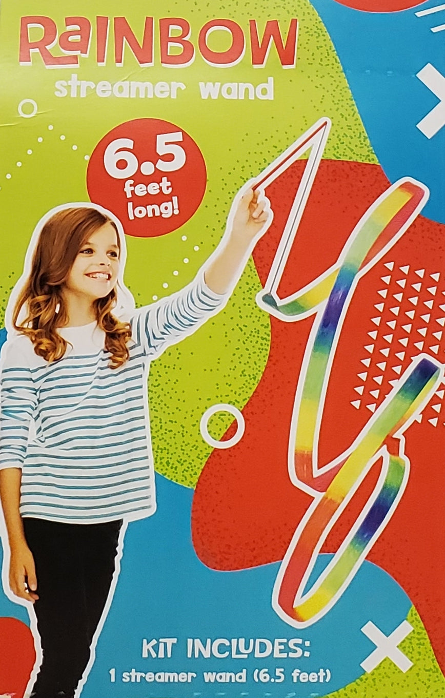 Streamer STUNT Ribbon Rainbow Toy 6.5ft Whirl Twirl Swirl Dance