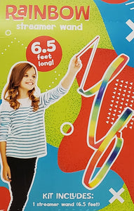 Streamer STUNT Ribbon Rainbow Toy 6.5ft Whirl Twirl Swirl Dance