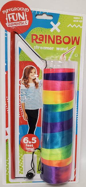 Streamer STUNT Ribbon Rainbow Toy 6.5ft Whirl Twirl Swirl Dance