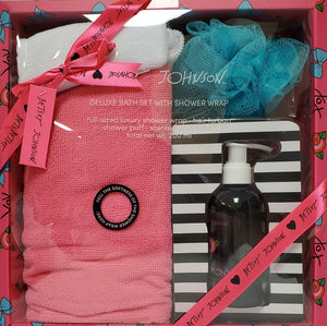 Betsey Johnson Deluxe Bath Set with Shower Wrap