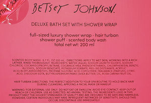 Betsey Johnson Deluxe Bath Set with Shower Wrap